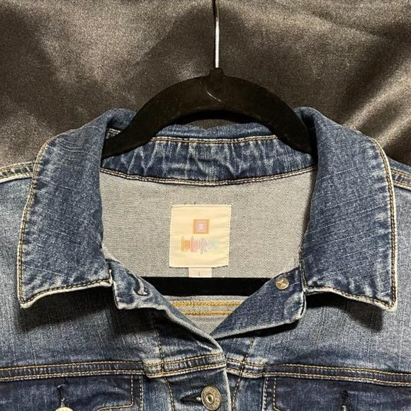 ~ NWOT ~ LULAROE ~ DENIM BLUE JEAN TYPE COAT / JACKET SIZE L / LARGE ( JAXON ?) - Picture 4 of 9